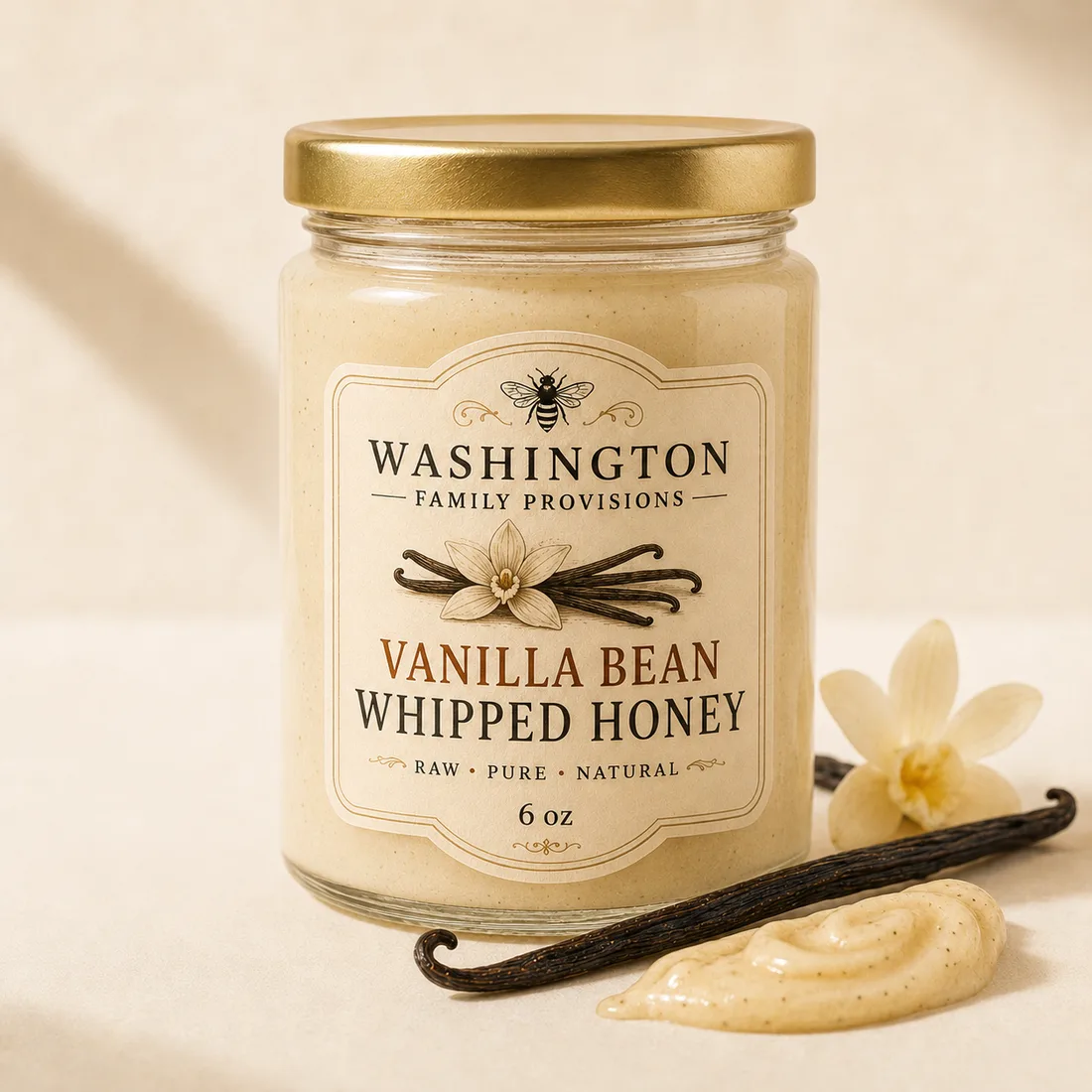 Vanilla Bean Whipped Honey